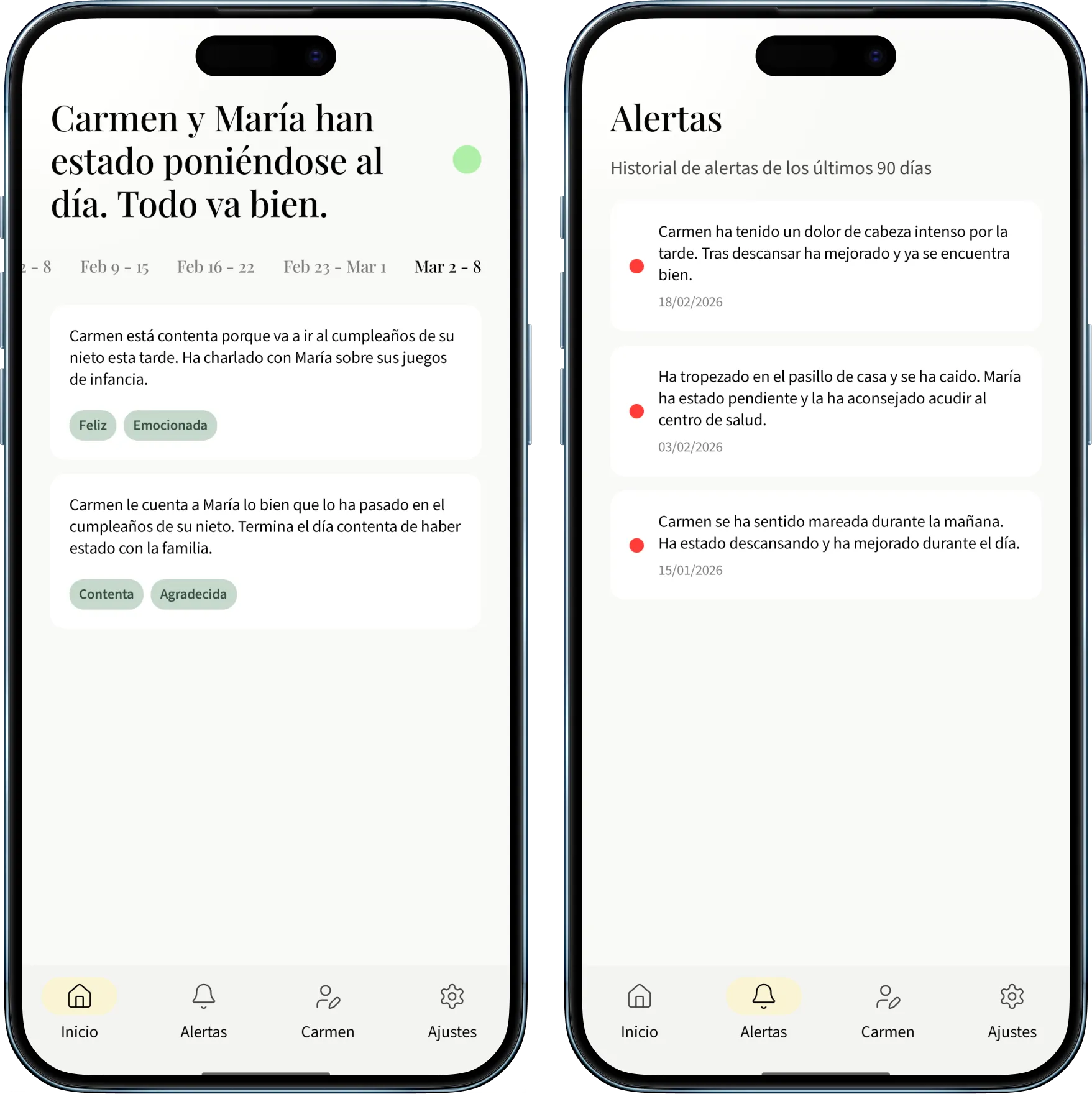 Captura de pantalla de la app Hermet Family