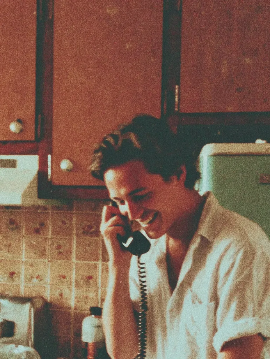 Persona mayor hablando por teléfono